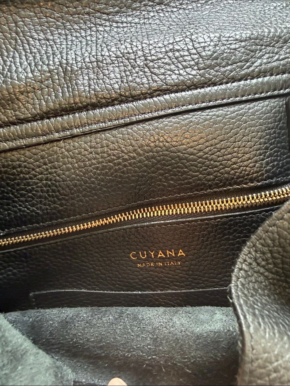 Cuyana Black Pebbled Convertible Leather Backpack and Shoulder Bag